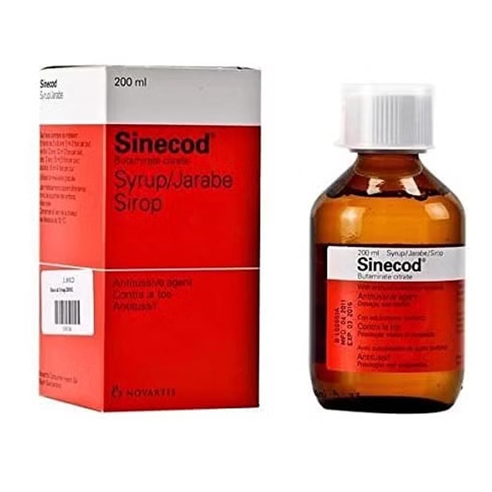 Buy Sinecod Butamirate Citrate Syrup 200ml Online Dubai UAE